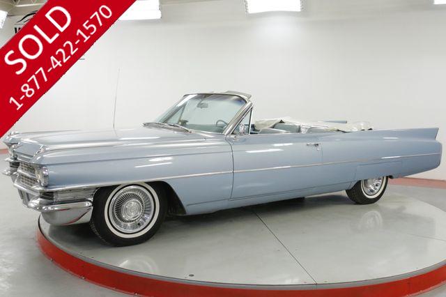 1963 CADILLAC DEVILLE CONVERTIBLE AC PS PB PW V8 TONS OF CHROME