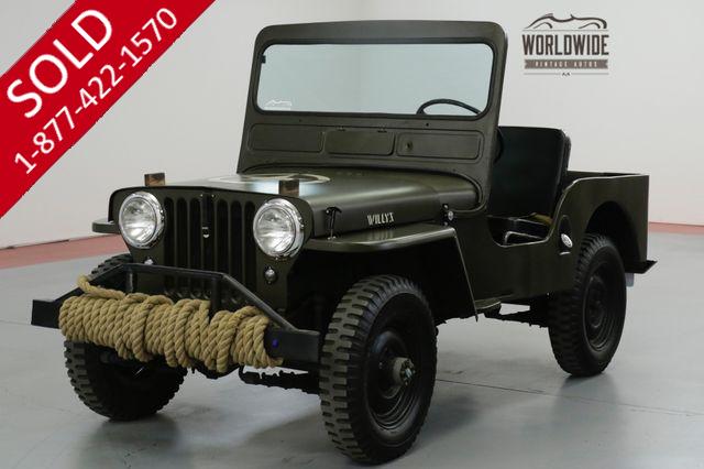 1948 JEEP WILLYS CJ3A. RESTORED. MILITARY. RARE 4x4 