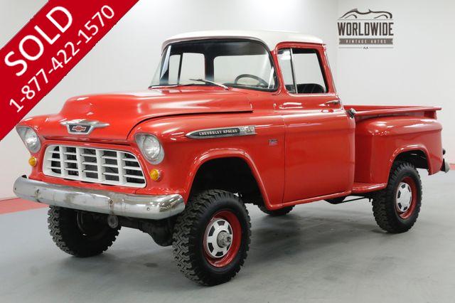 1955 CHEVROLET 3600 BIG WINDOW NAPCO 4X4 4-SPEED 350 CIDV8