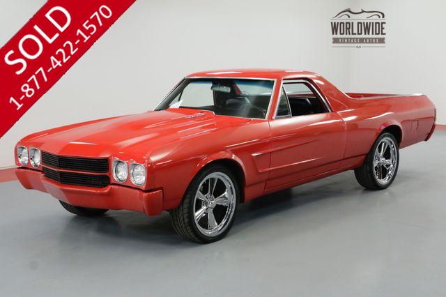 1972 CHEVROLET EL CAMINO RESTORED. COWL. V8! AUTOMATIC PS PB