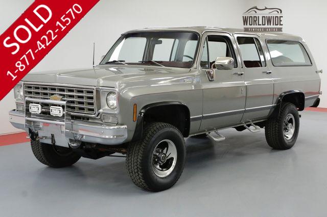 1976 CHEVROLET SUBURBAN 3/4 TON 4WD 78K ORIGINAL MILES AC!