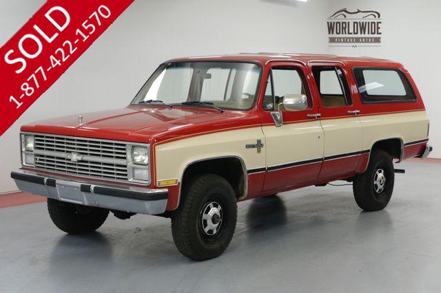 1984 CHEVROLET SUBURBAN 2500 350 AUTO 72K MILES! 4X4 RARE COLLECTOR PS PB 