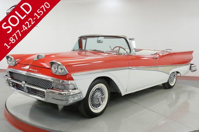 1958 FORD  FAIRLANE SKYLINER! RESTORED RED/WHITE V8 RARE